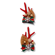 Festive Reindeer Ear Hair Clip - doe a dear