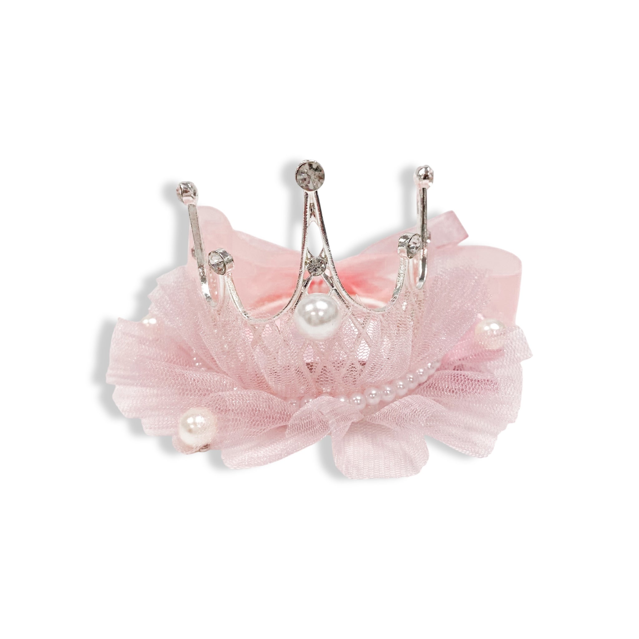 Tiara Mesh Hair Clip -pink - doe a dear