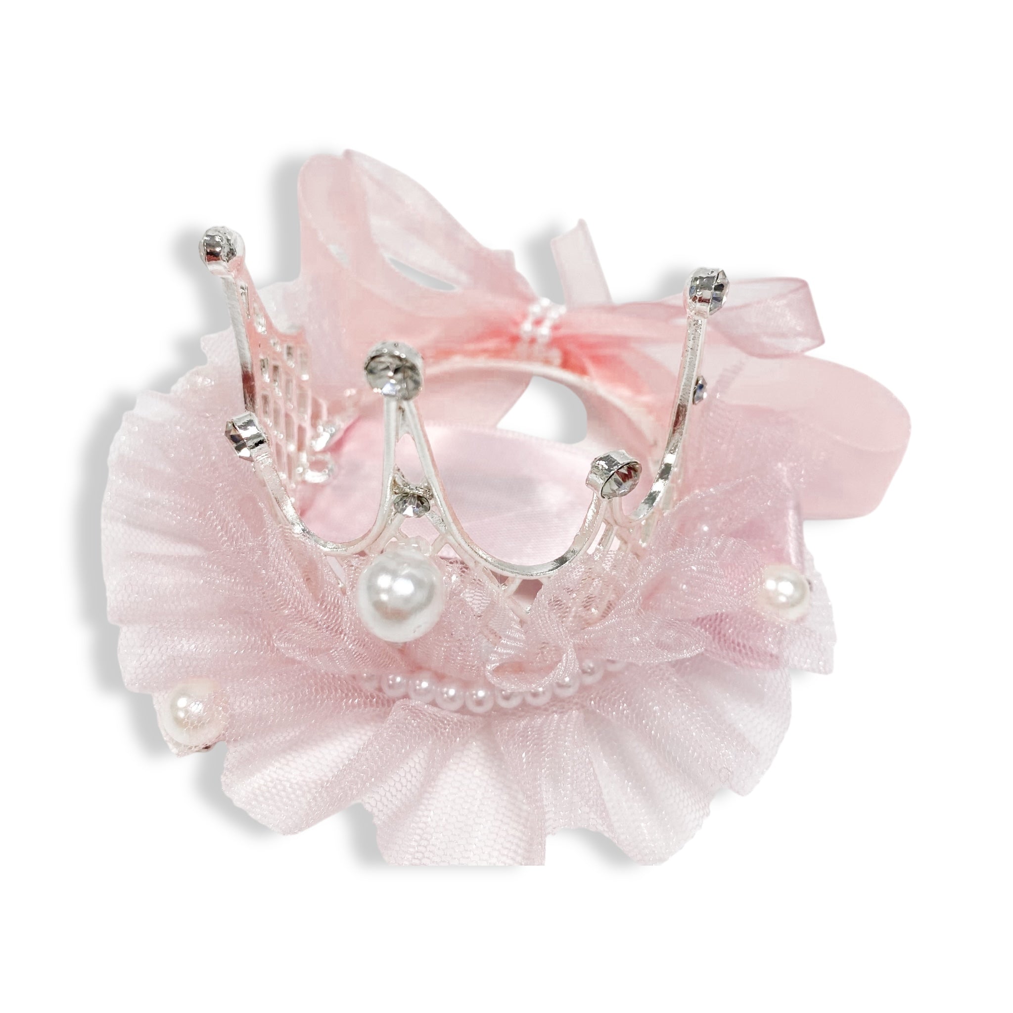 Tiara Mesh Hair Clip -pink - doe a dear