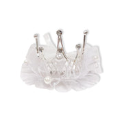 Tiara Mesh Hair Clip -white - doe a dear