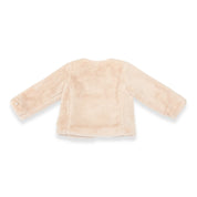 Pearl Stud Beige Fur Coat - doe a dear