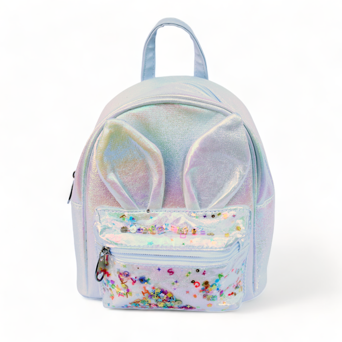 iridescent mini backpack pink Bunny Iridescent Backpack