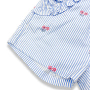 Stripe Floral Shorts