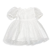 Velvet Heart Mesh Dress White - doe a dear