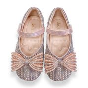 Pearl Bowtie Flat Shoes - PINK - doe a dear