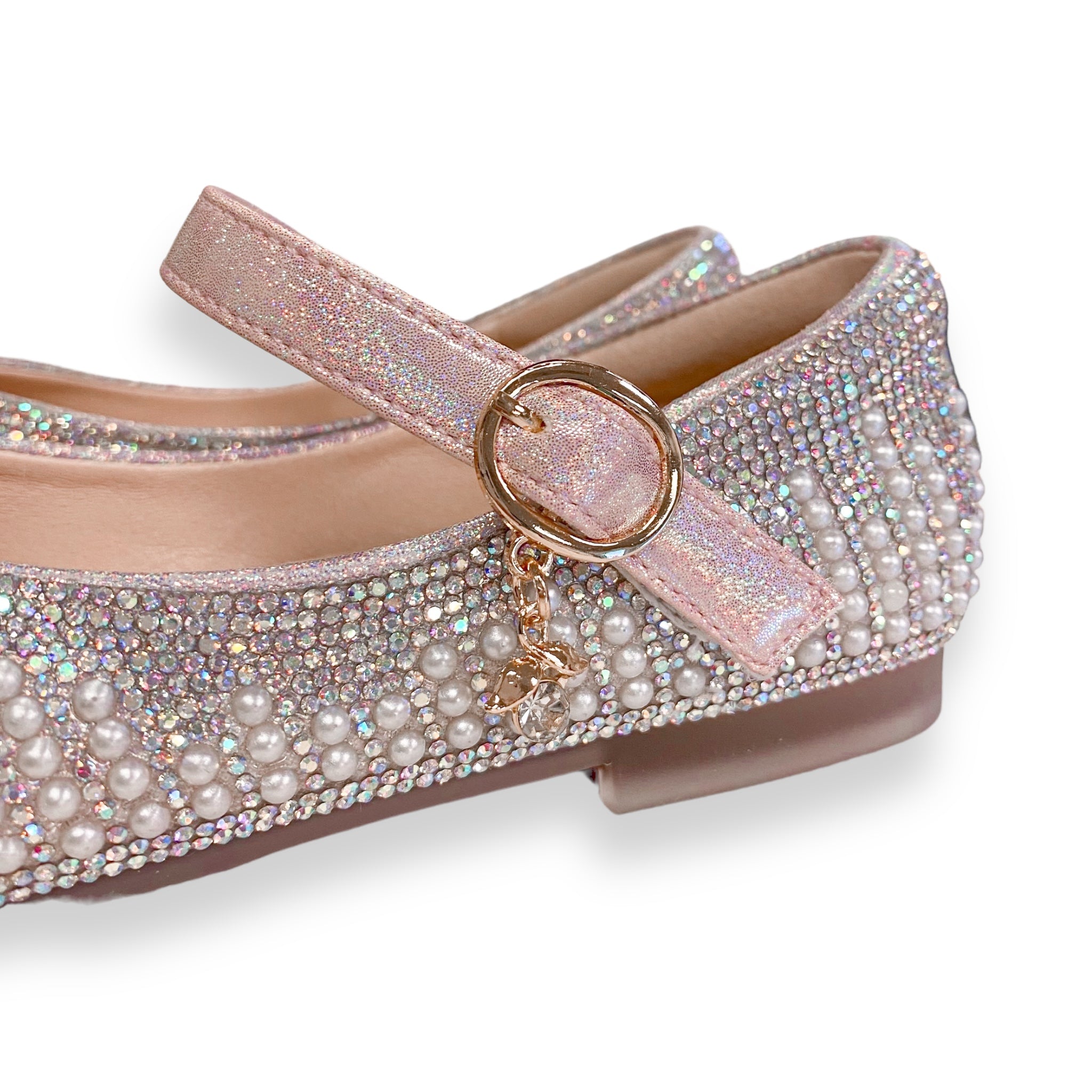 Pearl Bowtie Flat Shoes - PINK - doe a dear
