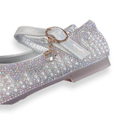 Pearl Bowtie Flat Shoes- SILVER - doe a dear