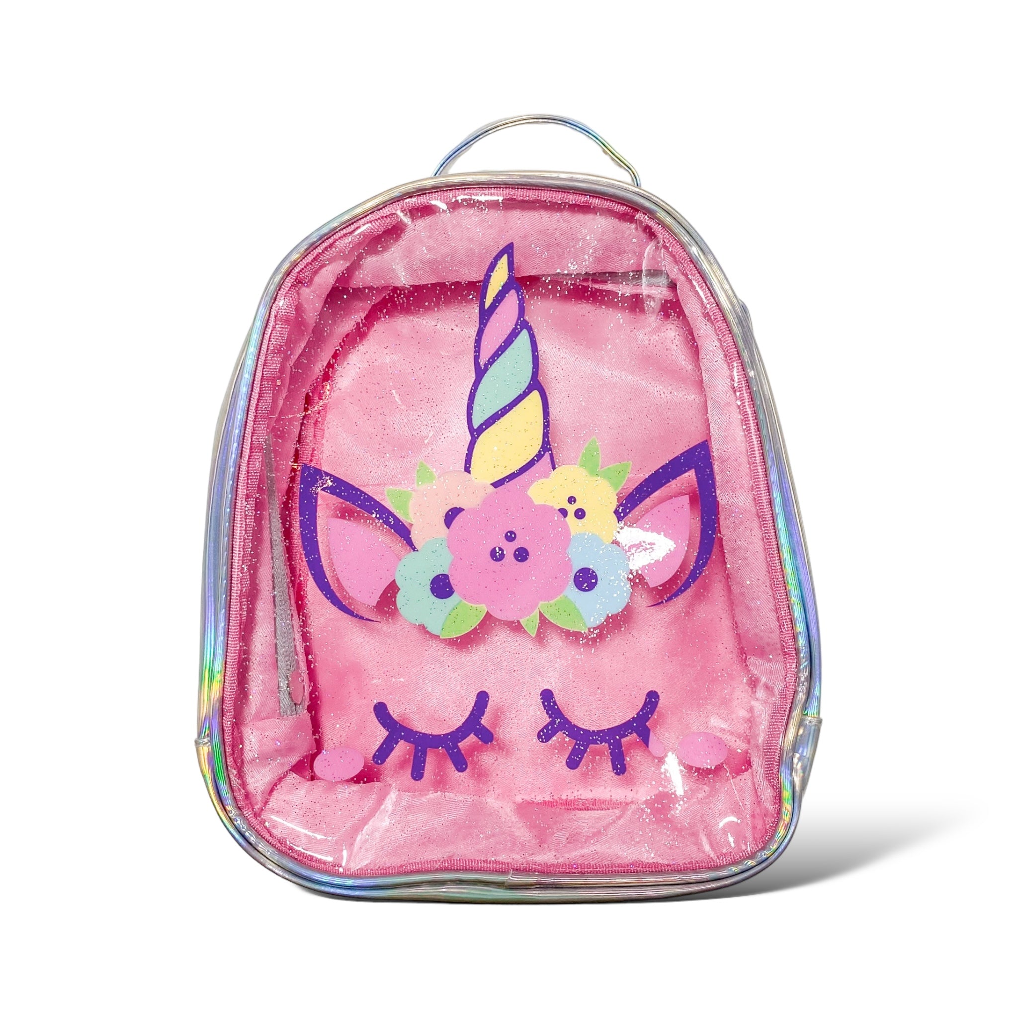 Clear unicorn backpack sale