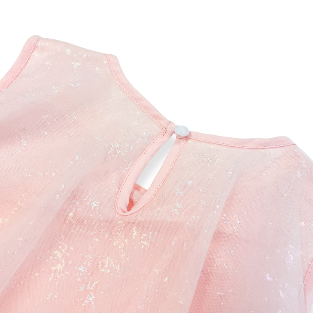 Pink Iridescent Print Sheer Dress - doe a dear