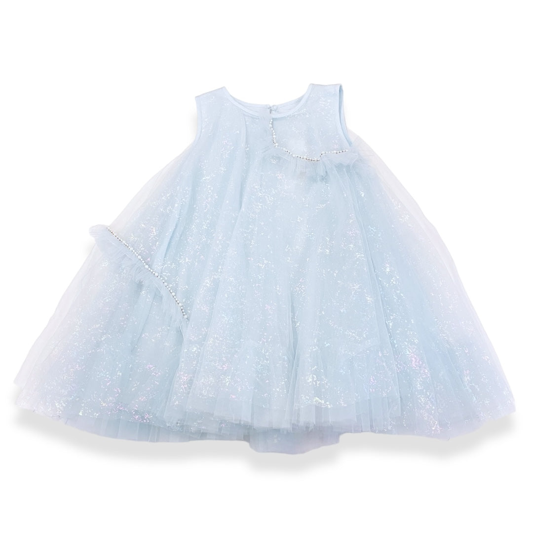 Blue Iridescent Print Sheer Dress - doe a dear