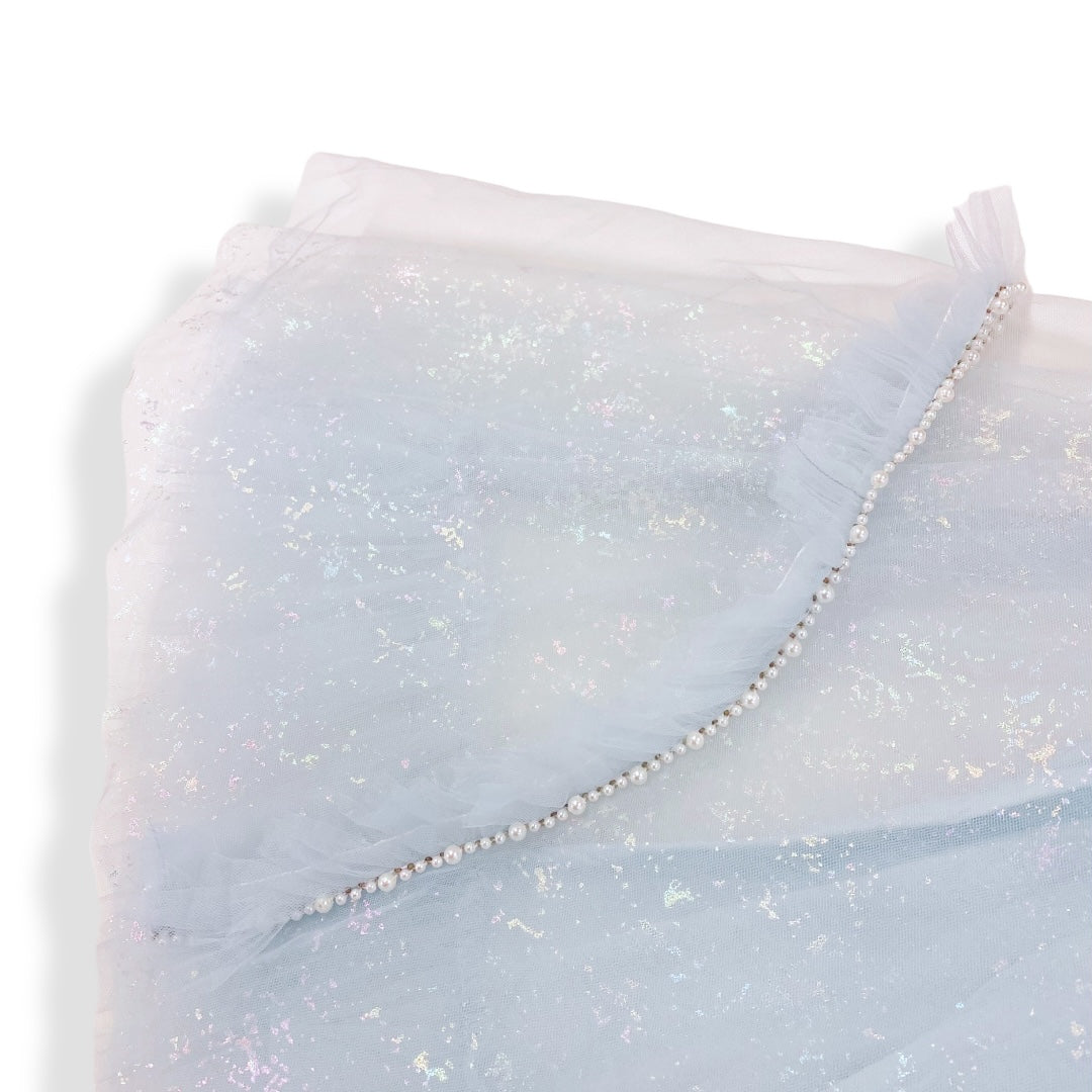 Blue Iridescent Print Sheer Dress - doe a dear