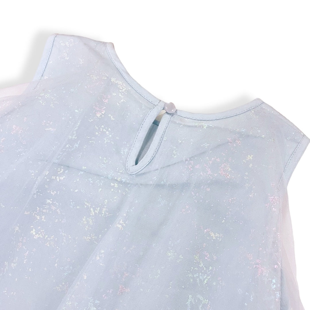 Blue Iridescent Print Sheer Dress - doe a dear