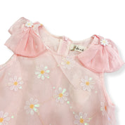 Pink Sequin Daisy Mesh Dress - doe a dear