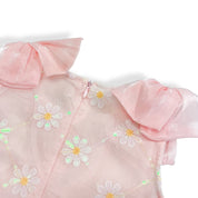 Pink Sequin Daisy Mesh Dress - doe a dear