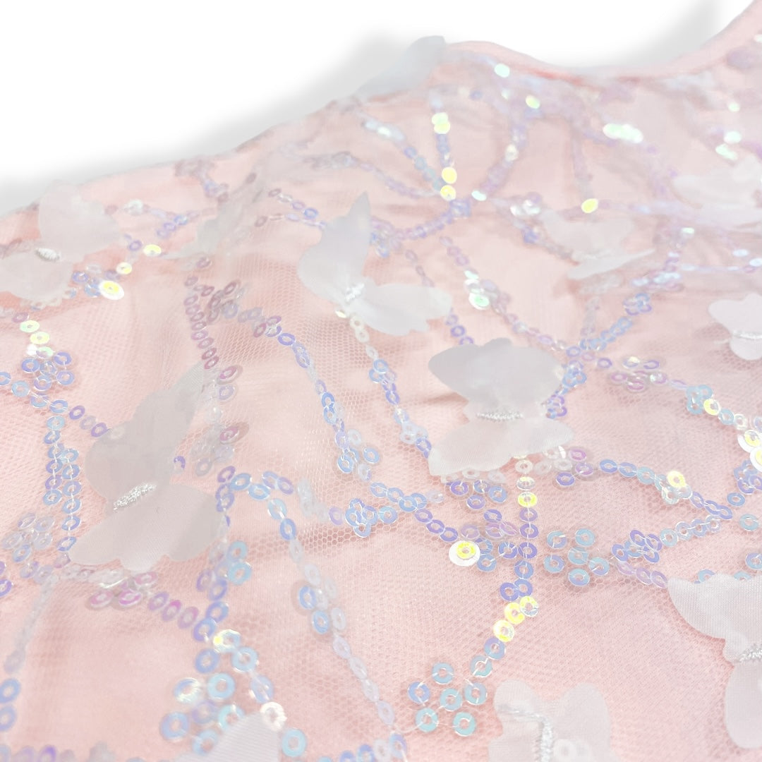 Pink 3D Butterfly Top - doe a dear