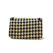 Houndstooth Purse - BLUE/BEIGE - doe a dear