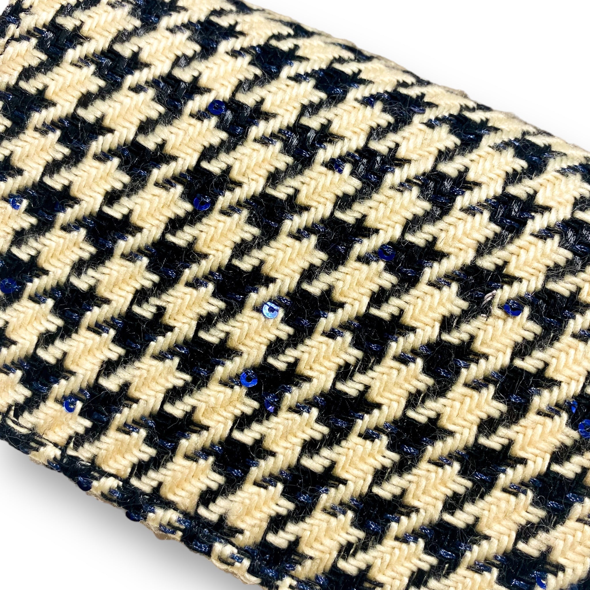 Houndstooth Purse - BLUE/BEIGE - doe a dear