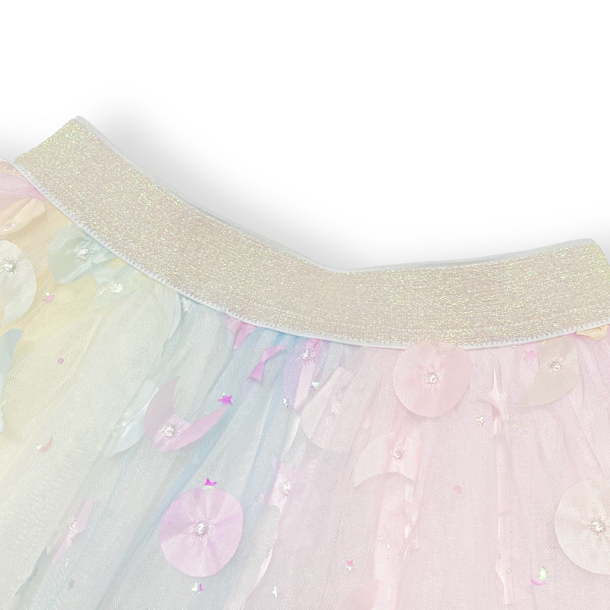 Moon & Star Embellished Tutu - white - doe a dear