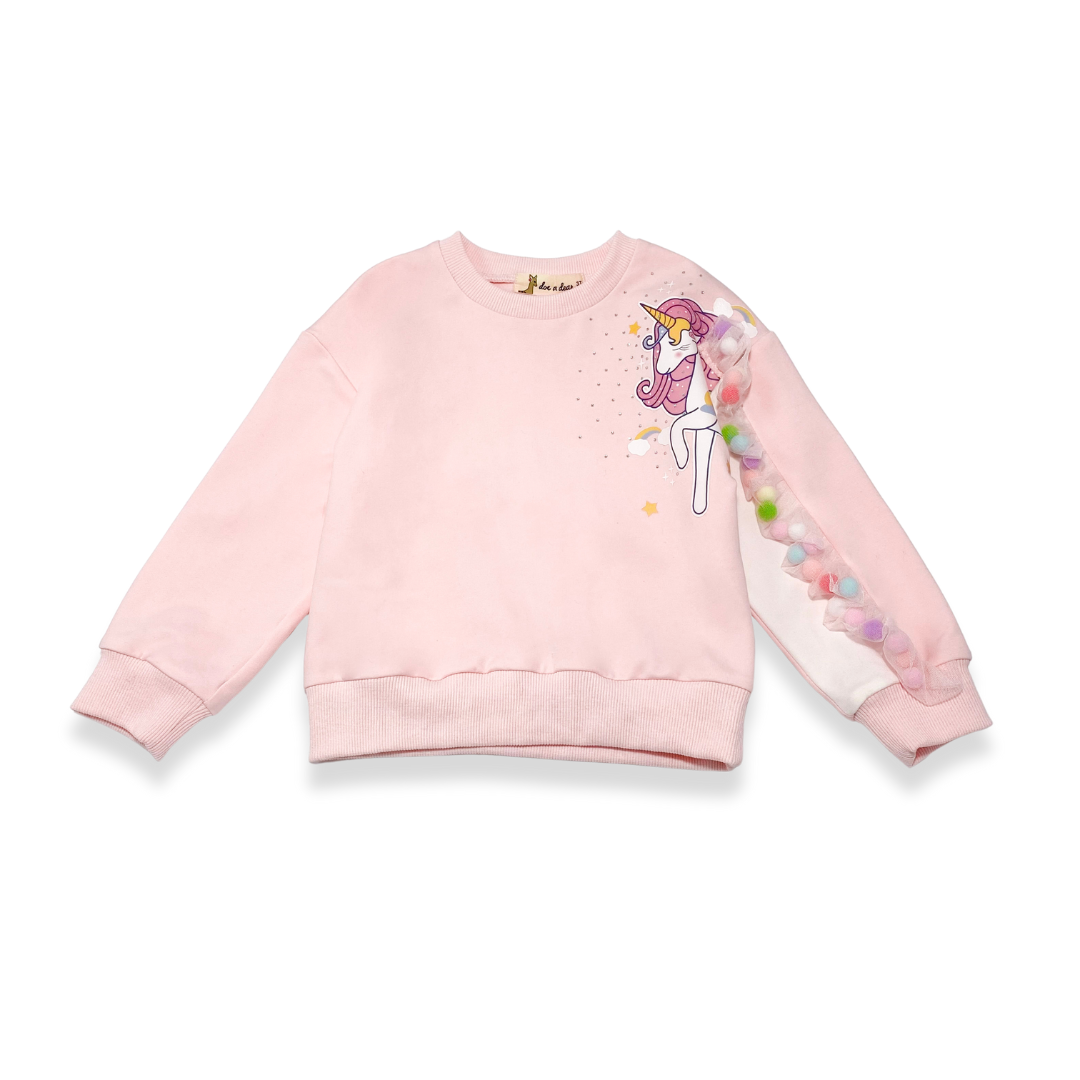 Pom Pom Unicorn Sweatshirt - doe a dear