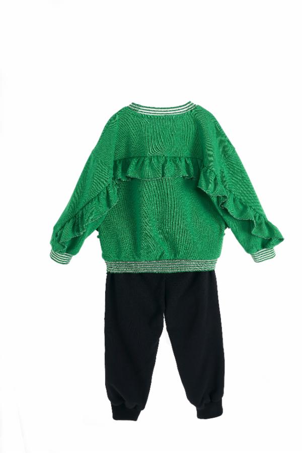 Long Sleeve Green Pear Reversible Sequin Sweater - Doe a Dear