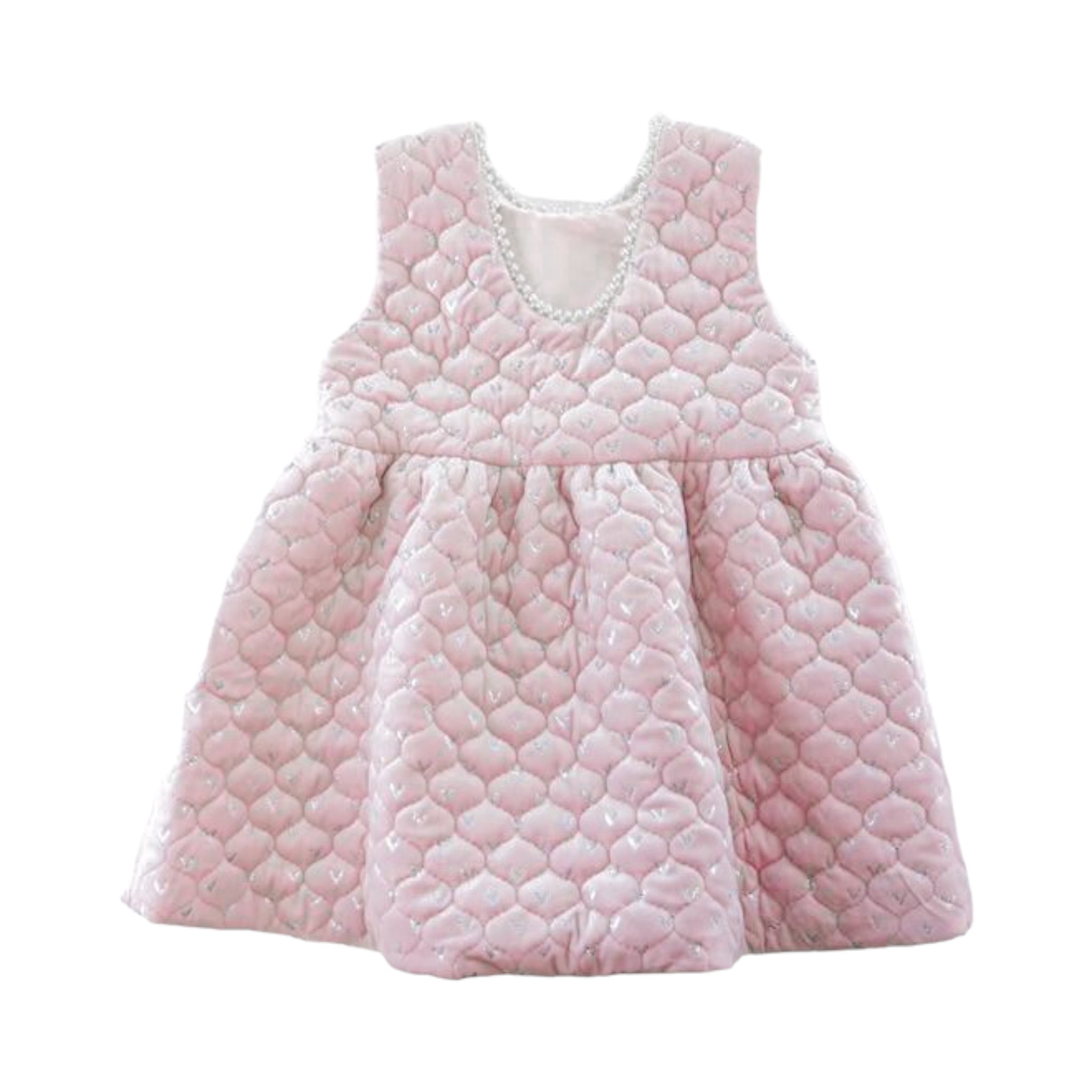 Pink Pearl Trim Dress - doe a dear