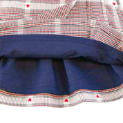 Heart Plaid Skirt - Red - doe a dear