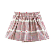 Heart Plaid Skirt - Red - doe a dear
