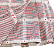 Heart Plaid Skirt - Red - doe a dear