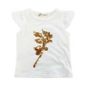 Sequin Rose Tee - doe a dear
