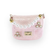 Embellished Patent Quilted Purse - Pink - doe a dear