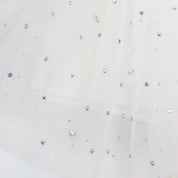 Iridescent Rhinestone and pearls white Tutu - doe a dear