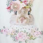 Puff Slv White Bunny Tee - doe a dear