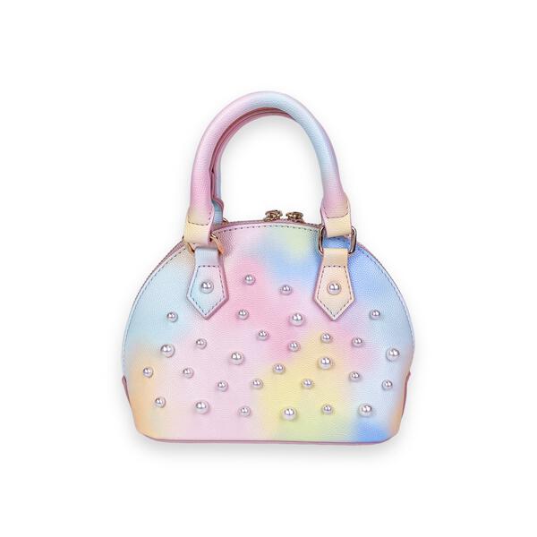 Pearl Studs Multi Leather Satchel Bag - doe a dear