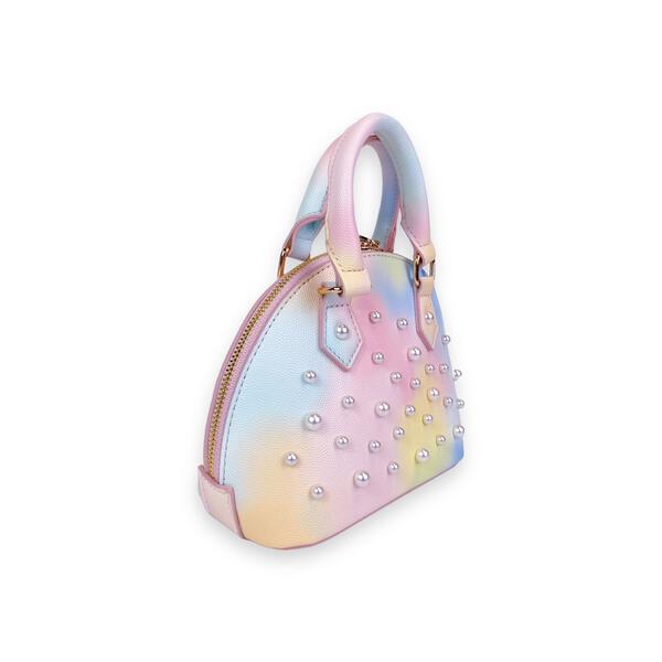 Pearl Studs Multi Leather Satchel Bag - doe a dear