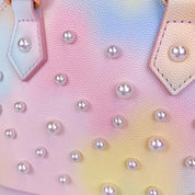 Pearl Studs Multi Leather Satchel Bag - doe a dear