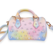 Pearl Studs Multi Color Leather Barrel Bag - doe a dear
