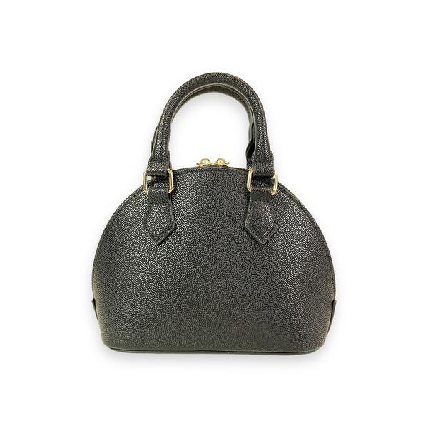 Pearl Studs Black Leather Satchel Bag - doe a dear
