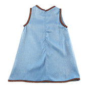 Blue Cherry Embroidery Dress - doe a dear