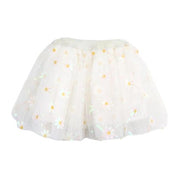 White Sequin Floral Mesh Tutu - doe a dear