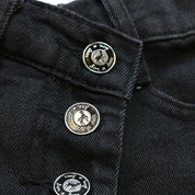 Front Wrap Rhinestone Black Denim Shorts - doe a dear