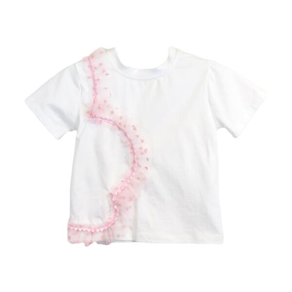 Velvet Heart Mesh Pink Trim Tee – doe a dear