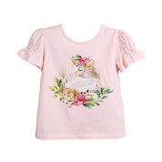 Puff Slv Pink Unicorn Tee - doe a dear