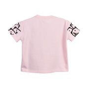 Pink Bear Textural Embroidery Tee - doe a dear