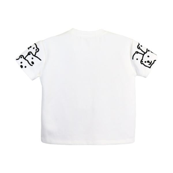 White Bear Textural Embroidery Tee - doe a dear