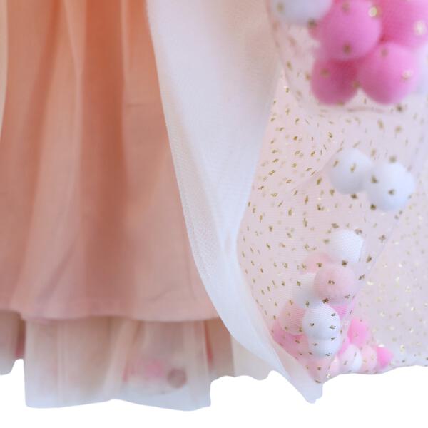 Pink Pom Pom Glitter Mesh Tutu - doe a dear