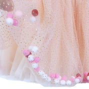 Pink Pom Pom Glitter Mesh Tutu - doe a dear