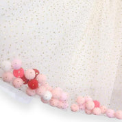 White Pom Pom Glitter Mesh Tutu - doe a dear