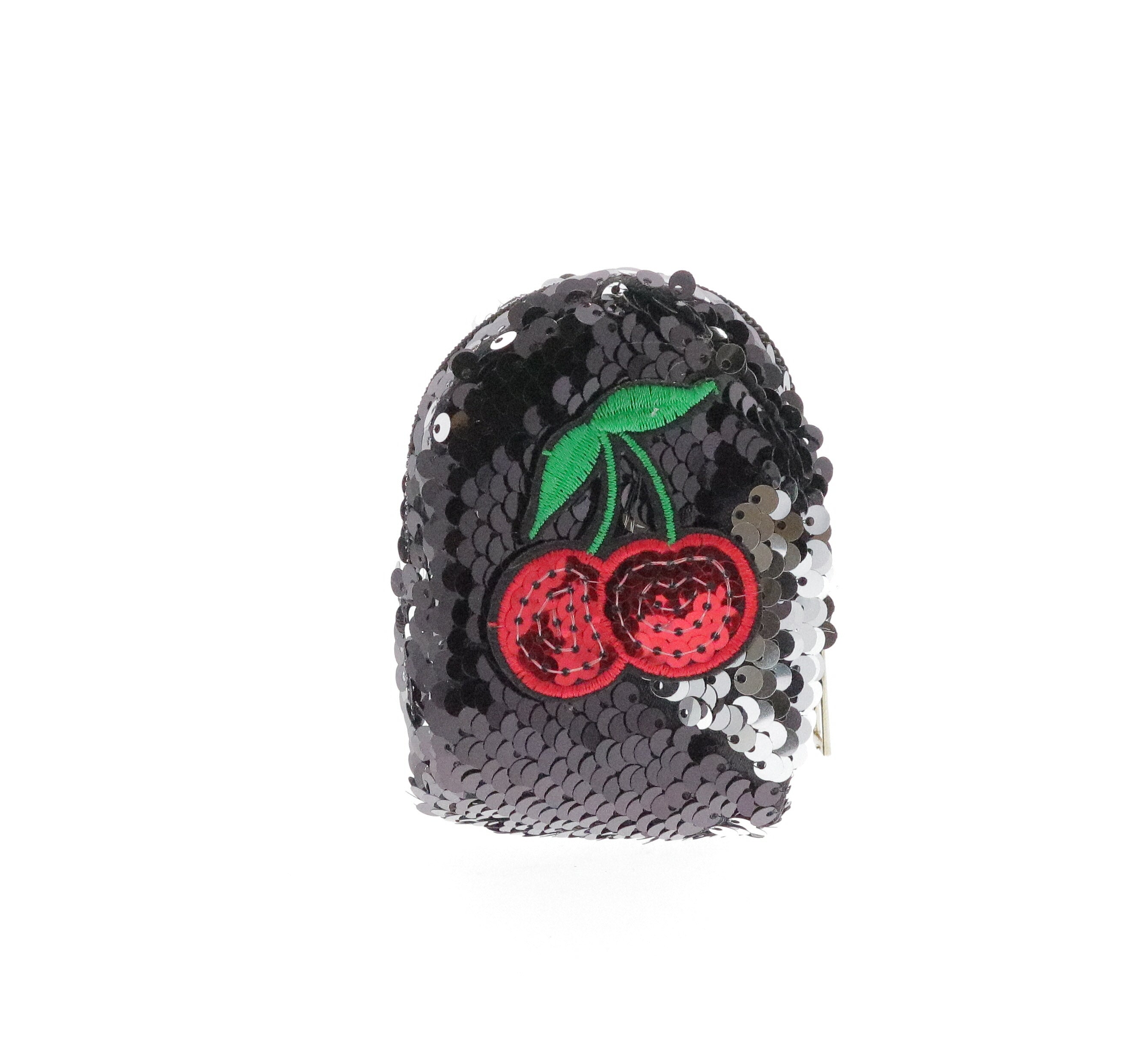 Sequinned Cherries Coin Purse Key Chain - Doe a Dear