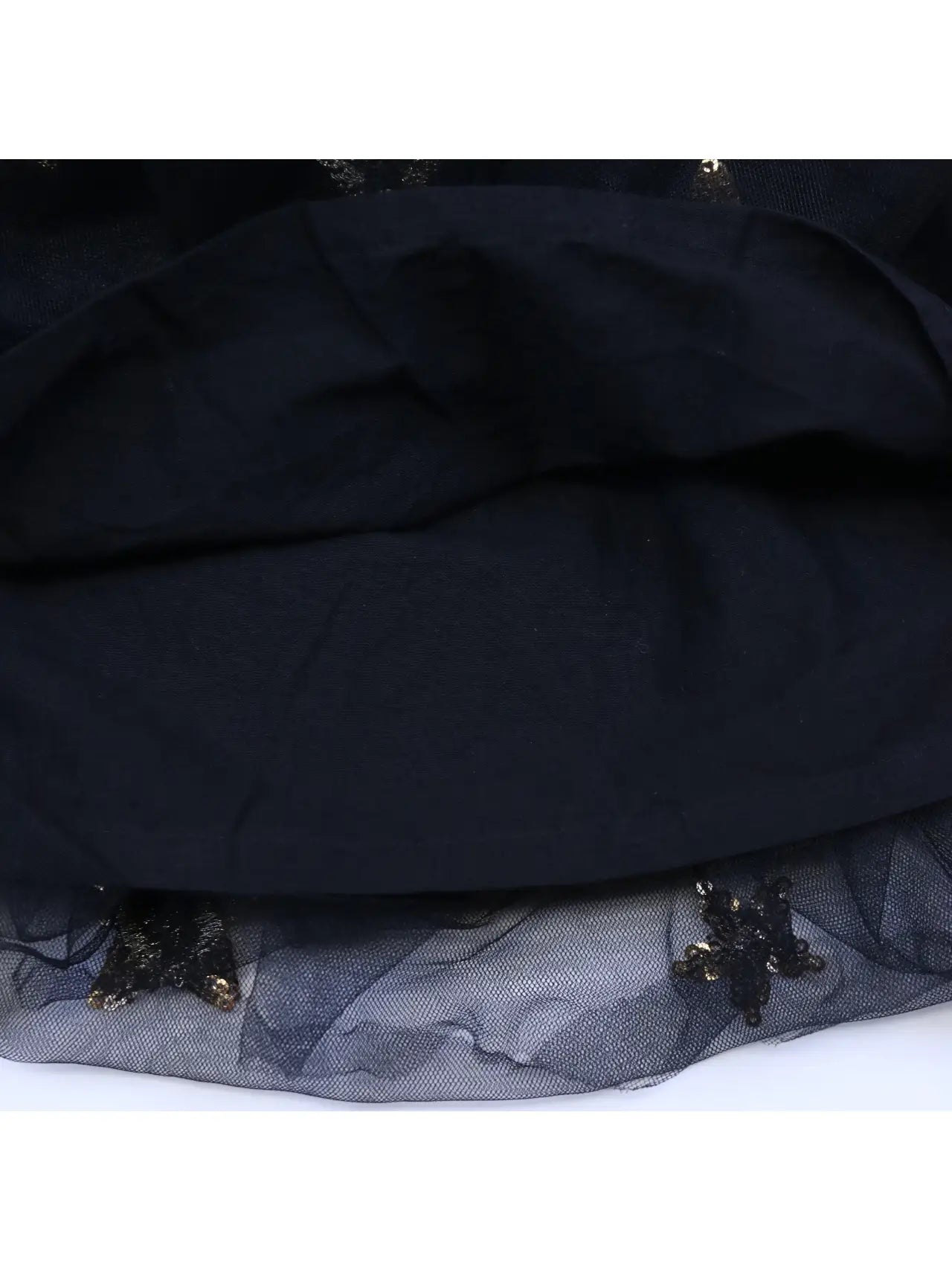 Star Embroidered & Sequined Skirt - Black - doe a dear