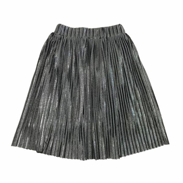 Elastic Waist Metallic Foil Midi Skirt - Doe a Dear 